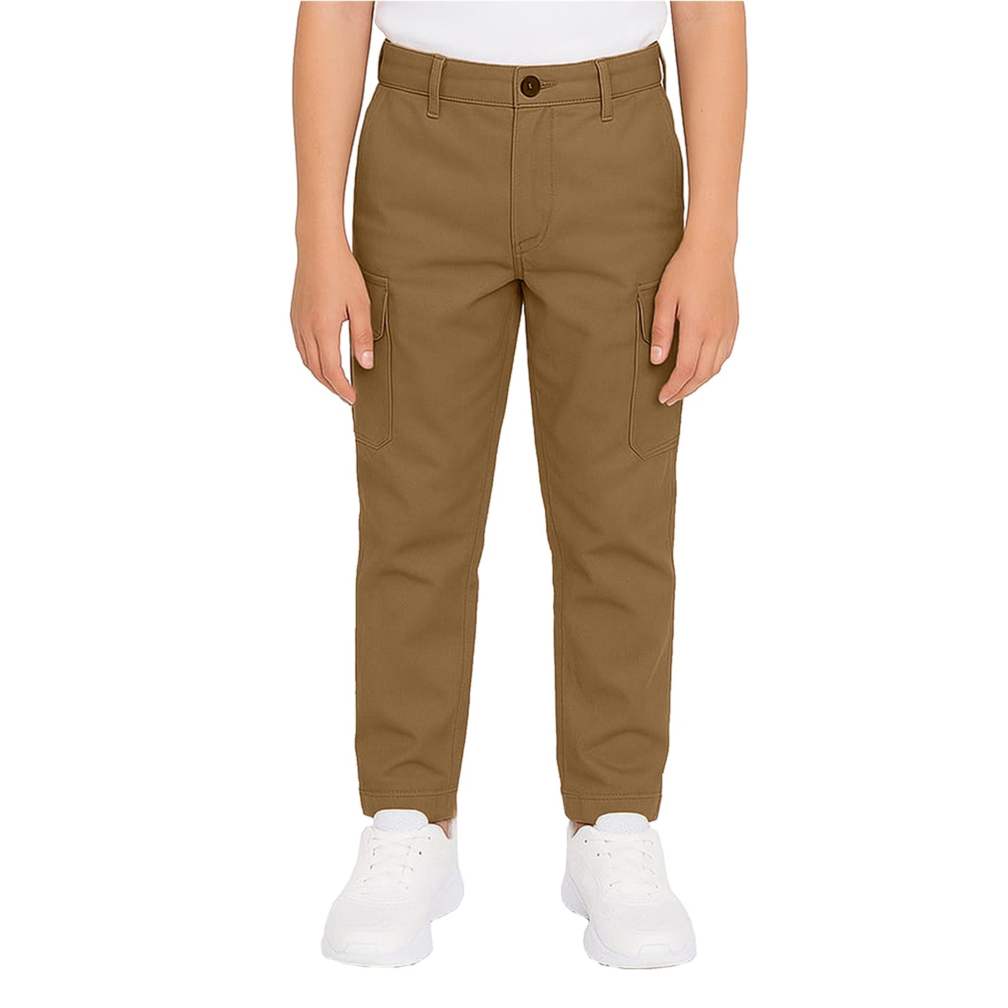 Boy’s Super Stretch Cotton Cargo Pants – Durable, Comfy & Functional Everyday Wear