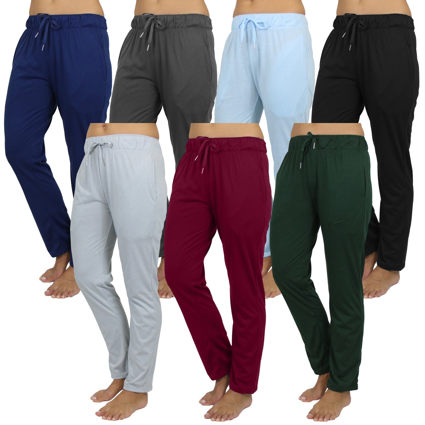 Women's 5-Pack Loose Fit Classic Lounge Pants (Sizes, S-3XL)