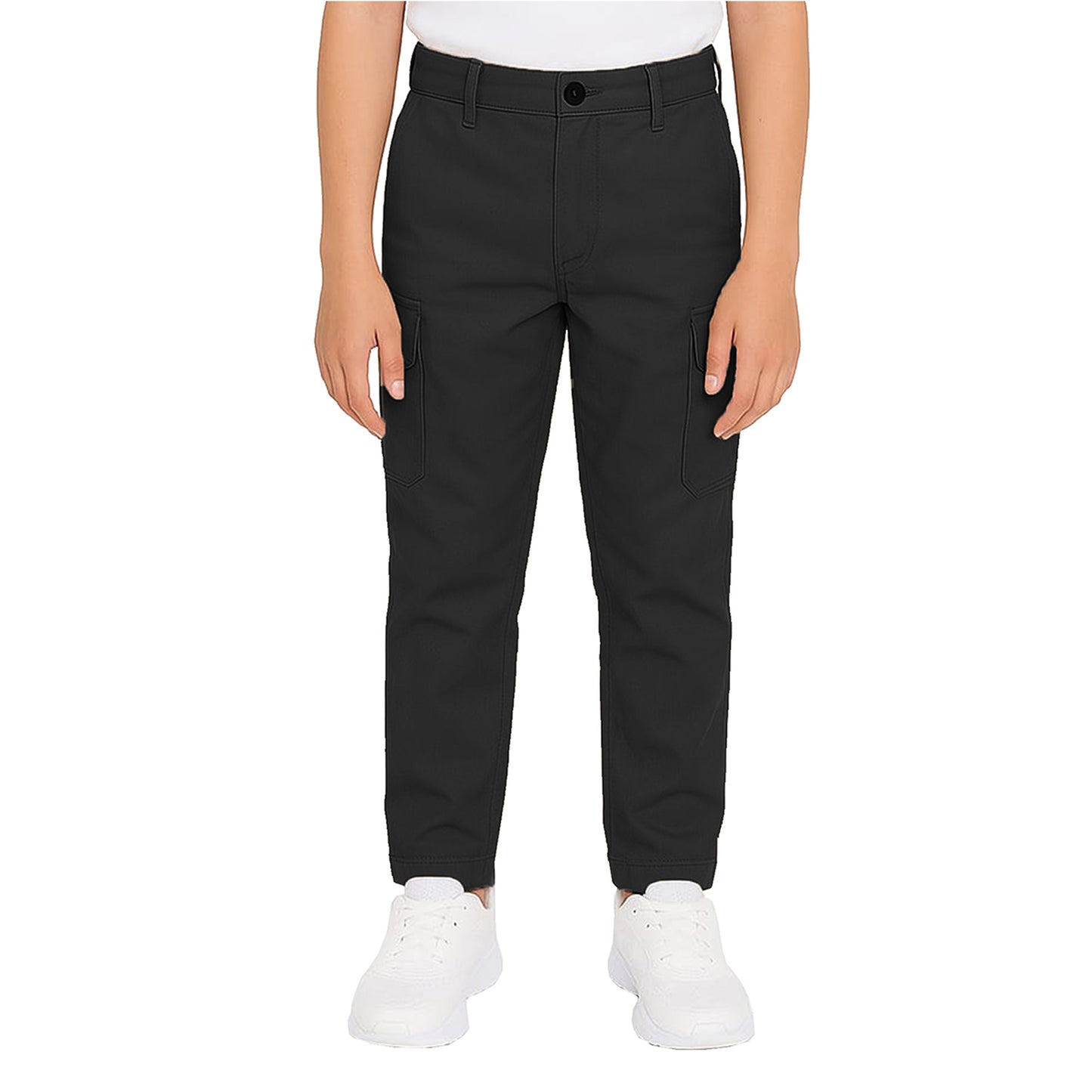 Boy’s Super Stretch Cotton Cargo Pants – Durable, Comfy & Functional Everyday Wear