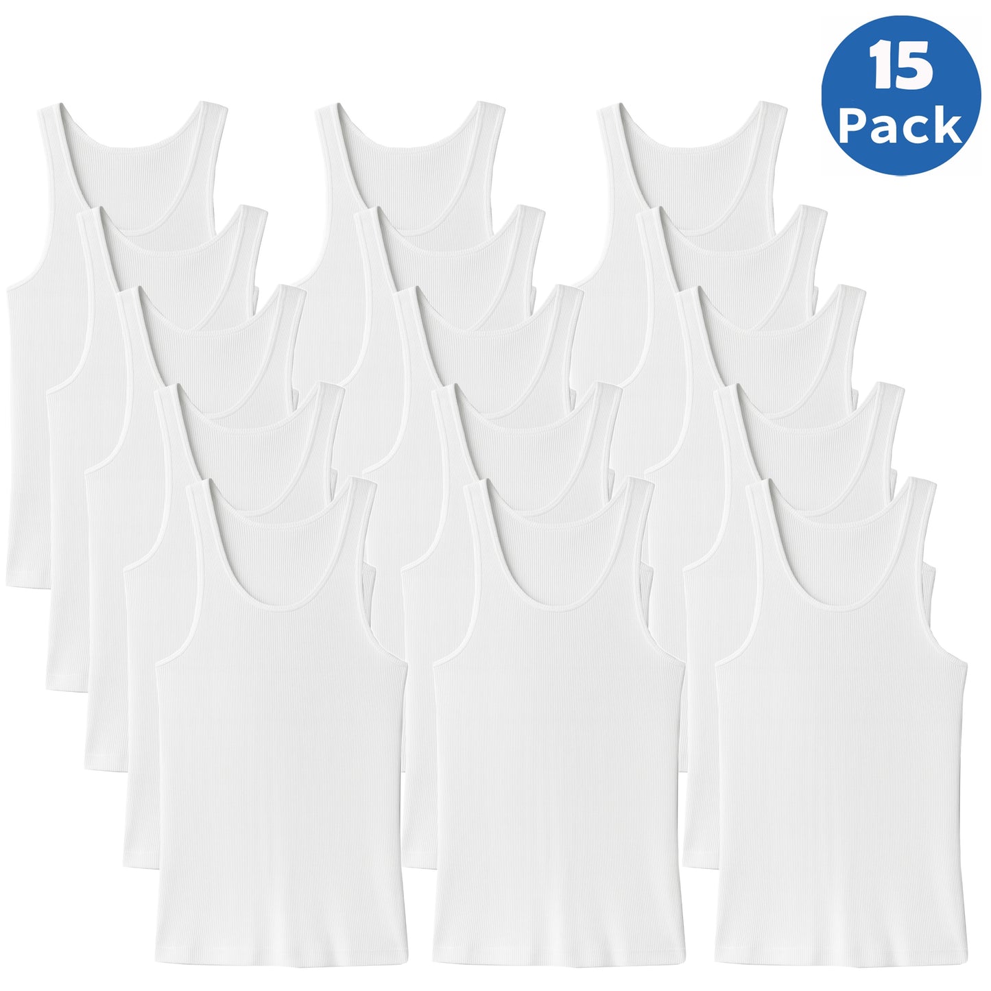 Men’s Ribbed Classic Tank Tops – Soft Cotton Blend (Multipacks)