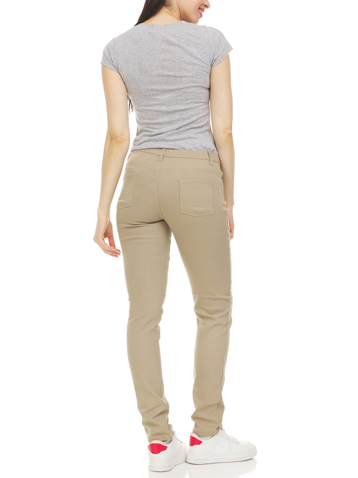 Women's Super Stretchy Skinny 5-Pocket Uniform Soft Chino Pants