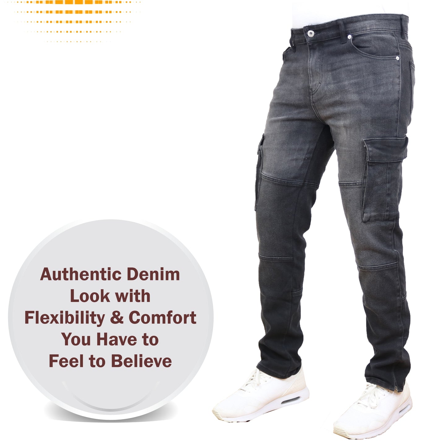 Men's Modern Fit Stretch Cargo Pocket Flex Jeans