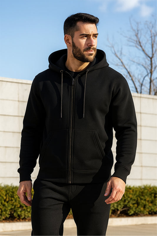 3-Pack Men’s Fleece-Lined Full-Zip Hoodie (S-3XL)