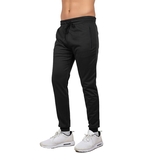 Men's Performance Tech Joggers Sweatpants With Heat Seal Zipper Side Pockets (Sizes: S-2XL)