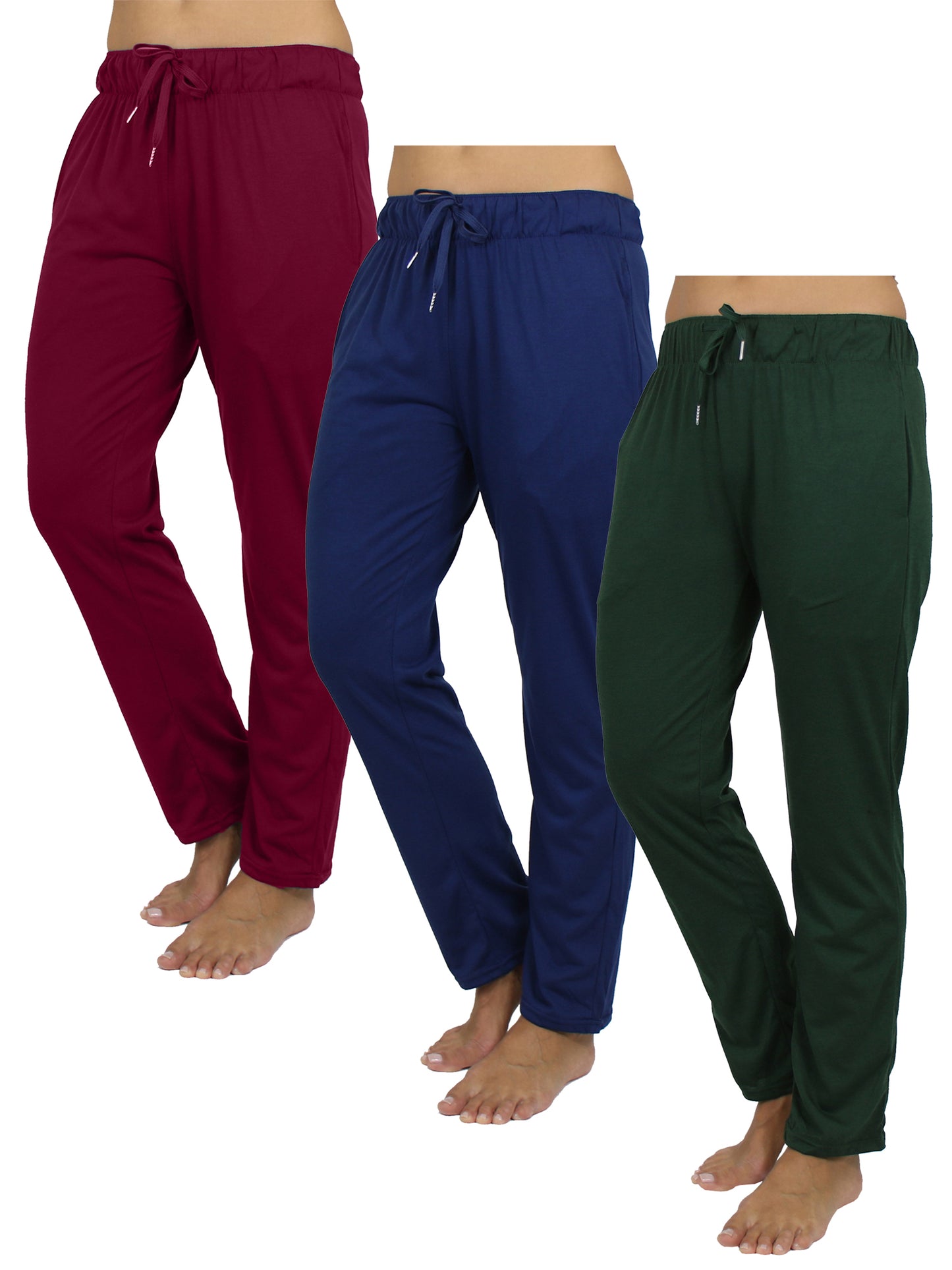 Women's 3-Pack Loose Fit Classic Lounge Pants (Sizes, S-3XL)
