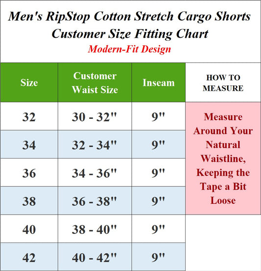 2-Pack Men's Cotton Stretch Ripstop Cargo Shorts With Belt