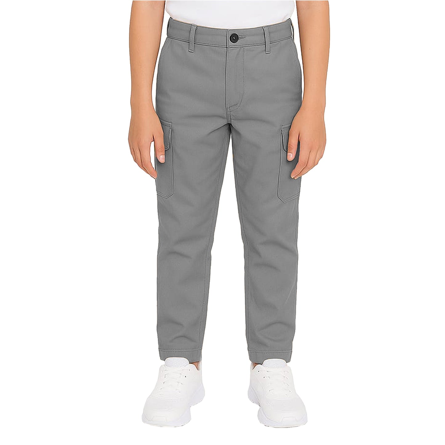 Boy’s Super Stretch Cotton Cargo Pants – Durable, Comfy & Functional Everyday Wear