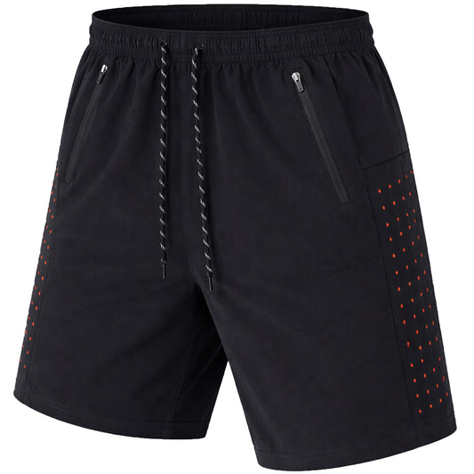 Men's Performance Training Shorts With Zipper Pockets (Sizes, S to 2XL)