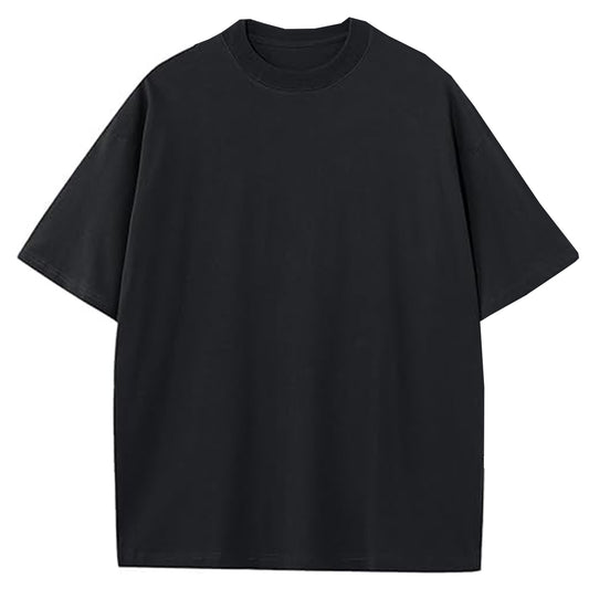 Men's Oversized Heavyweight Cotton Crew Neck Short Sleeve Tshirts Loose Fit Tops (S-3XL)