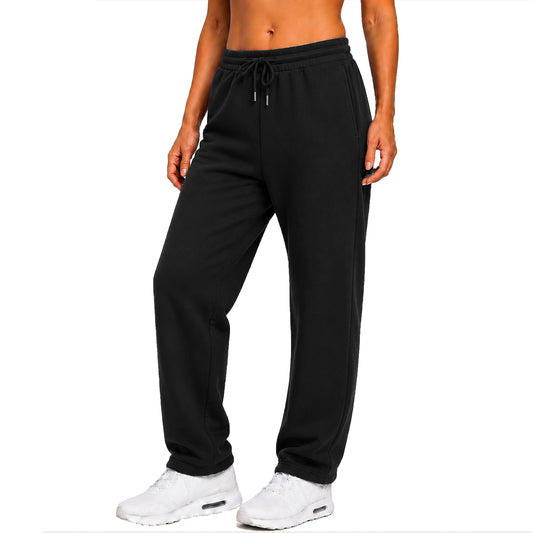 Women's Loose Fit Classic Heavyweight Fleece Sweatpants with Open Bottom (S-3XL)