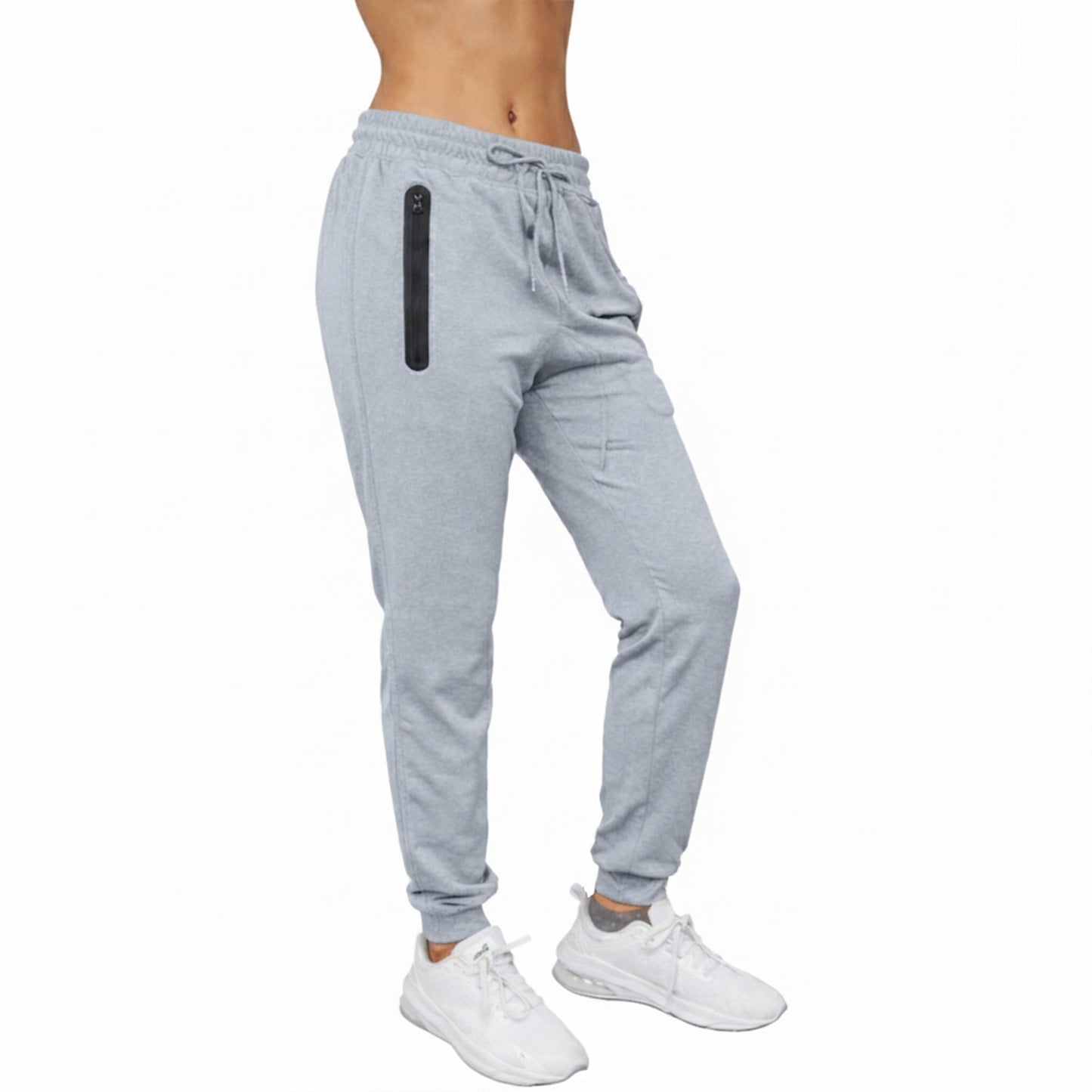 Women's Loose Fit Performance Tech Joggers Sweatpants With Heat Seal Zipper Side Pockets (Sizes: S-2XL)