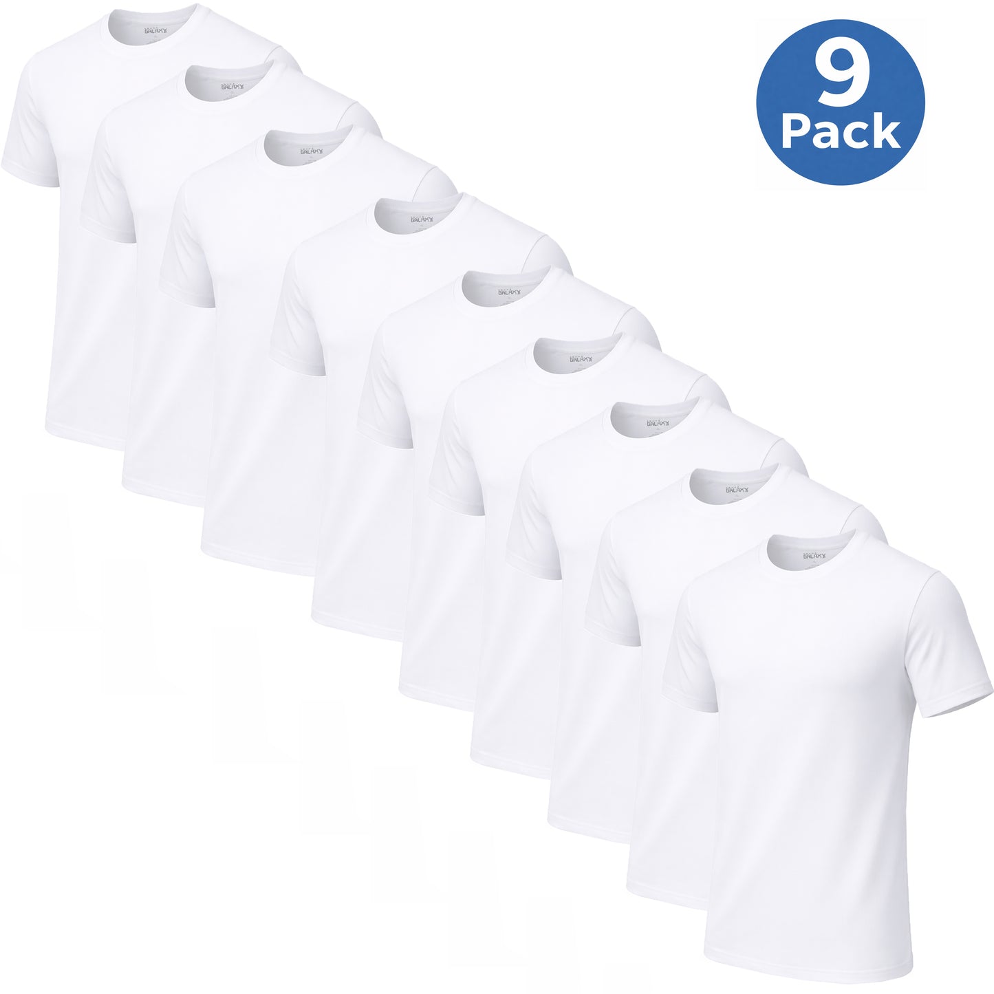 Men's Multi-Pack Classic Short Sleeve Crew Neck 100% Cotton Undershirts (Sizes, S to 3XL)