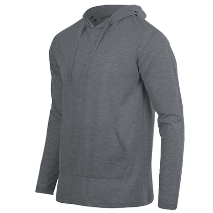 Men's Cotton Lightweight Casual Pullover Drawstring Hoodie With Pocket