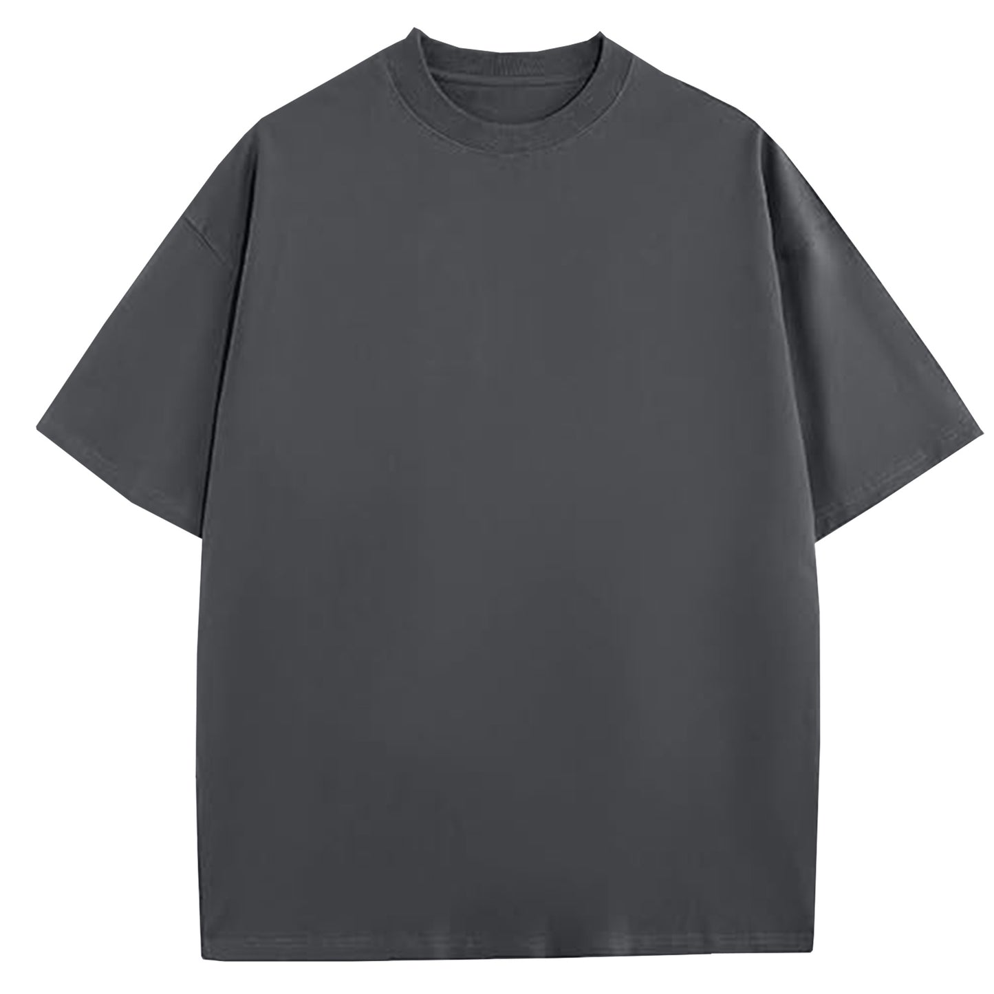 Men's Oversized Heavyweight Cotton Crew Neck Short Sleeve Tshirts Loose Fit Tops (S-3XL)