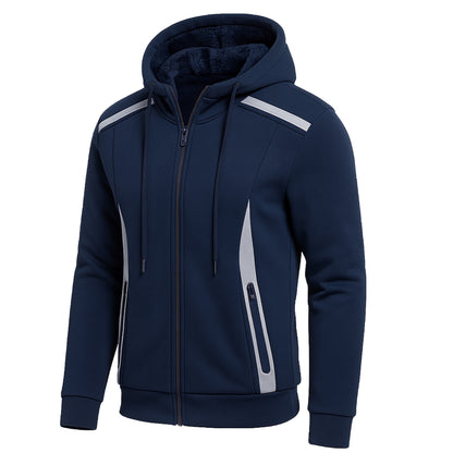 Men's Heavyweight Sherpa Fleece-Lined Full Zip Classic Tech Hoodie