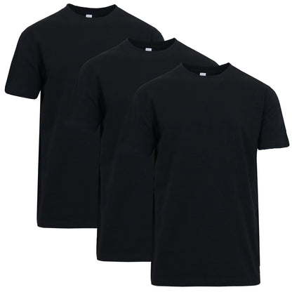 3-Pack Men's Short Sleeve Crew Neck Cotton Teen (Sizes, M - 3XL)