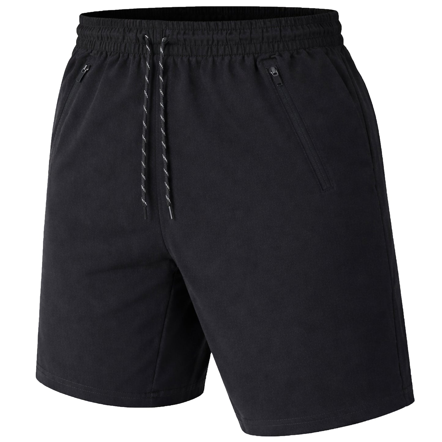 Men's Performance Training Shorts With Zipper Pockets (Sizes, S to 2XL)