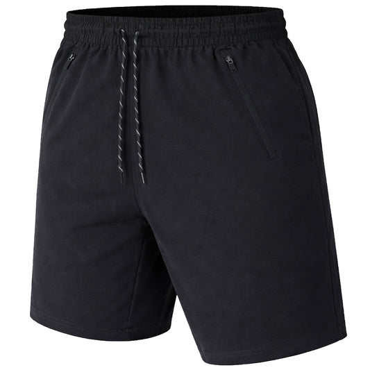 Men's Performance Training Shorts With Zipper Pockets (Sizes, S to 2XL)