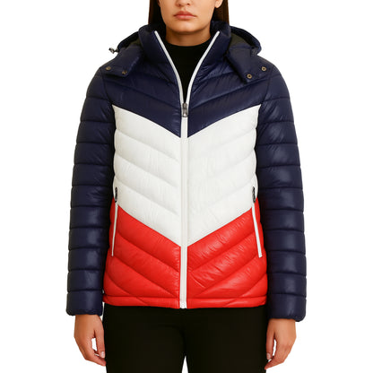 Womens Heavyweight Quilted Hooded Puffer Bubble Jacket (Sizes, S to 2XL)
