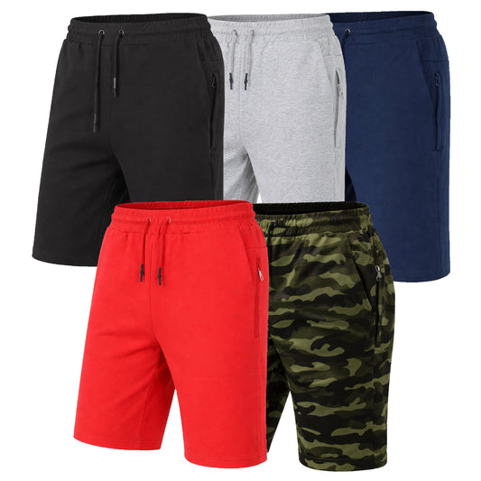 Men’s Sweat Jogger Shorts Casual Summer Lounge Gym French Terry Shorts (Size: S-2XL)