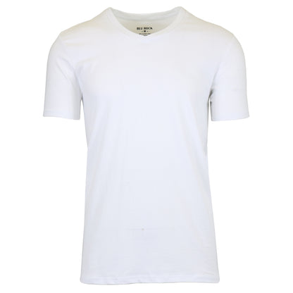 Men's Short Sleeve V-Neck Cotton - Stretch Tees