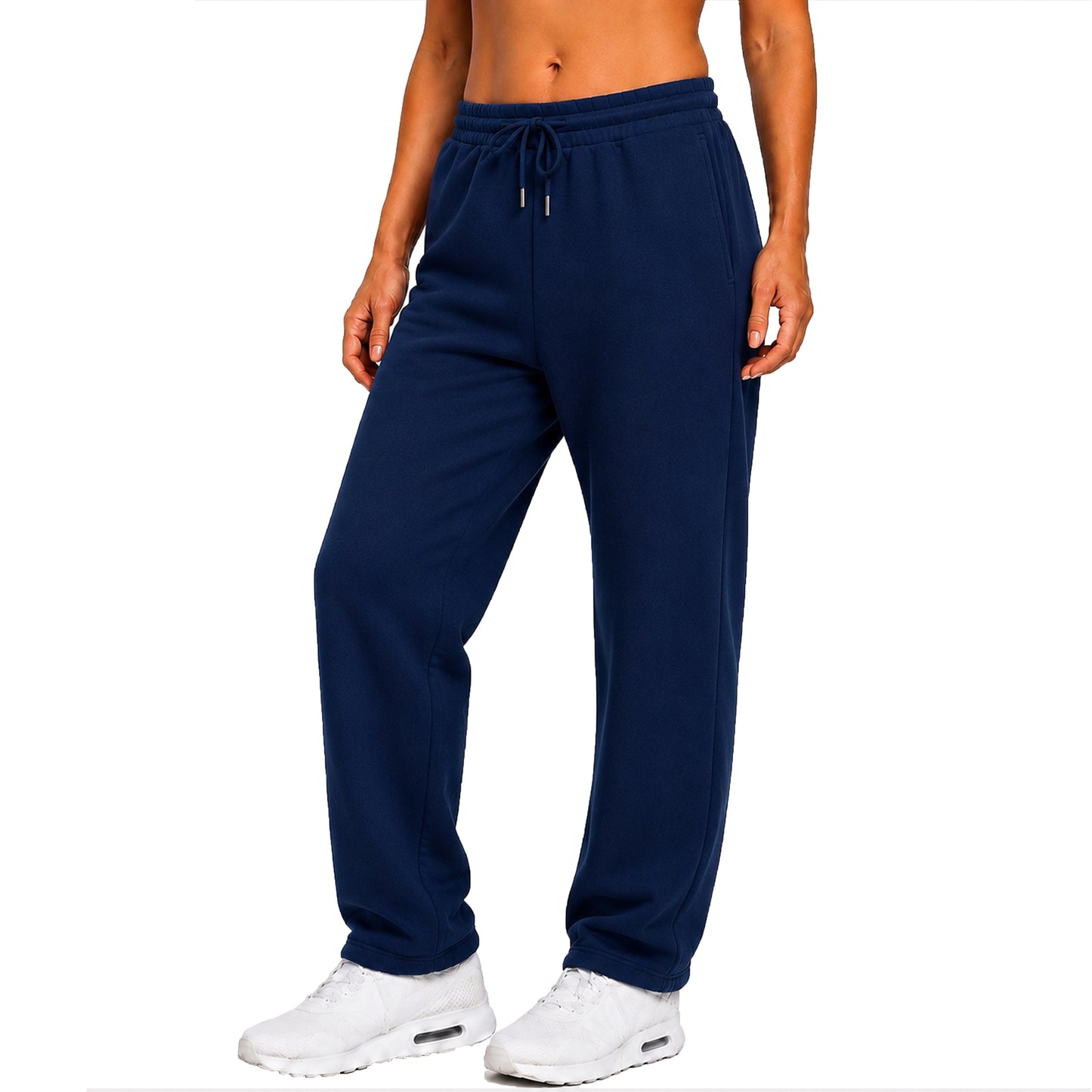 Women's Loose Fit  Classic Heavyweight Fleece Sweatpants with Open Bottom (S-3XL)