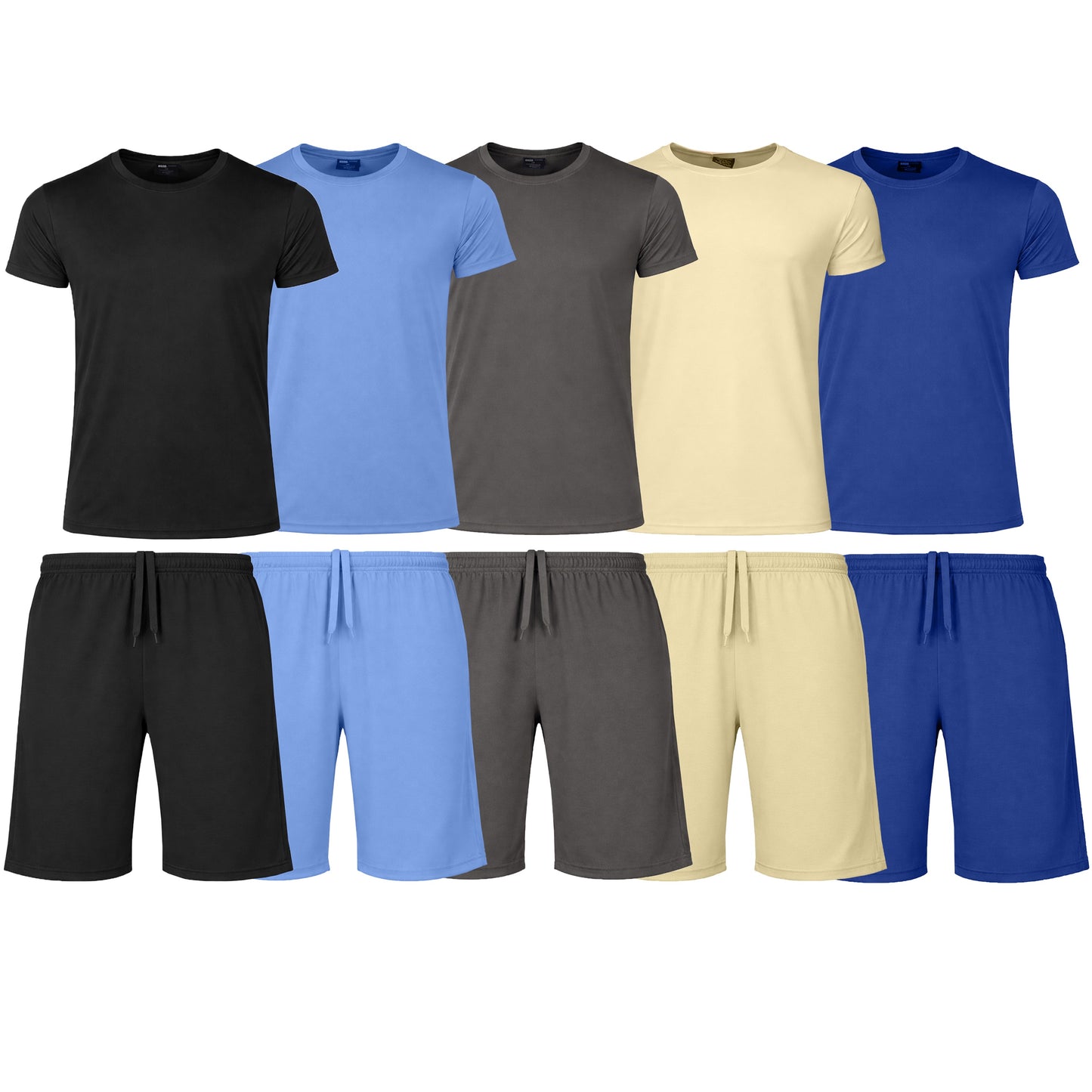 2-Piece Men's Poly Tech Lounge Top & Bottom Set (Sizes S - 3XL)