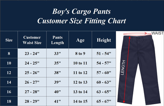 3-Pack Boy’s Super Stretch Cotton Cargo Pants – Durable, Comfy & Functional Everyday Wear