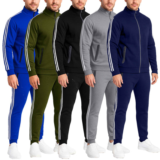 Men’s Tech Fleece Tracksuit Set Full Zip Hoodie and Jogger Pants 2 Piece Outfit (S-3XL)