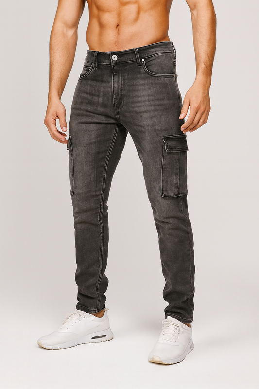 Men's Modern Fit Stretch Cargo Pocket Flex Jeans