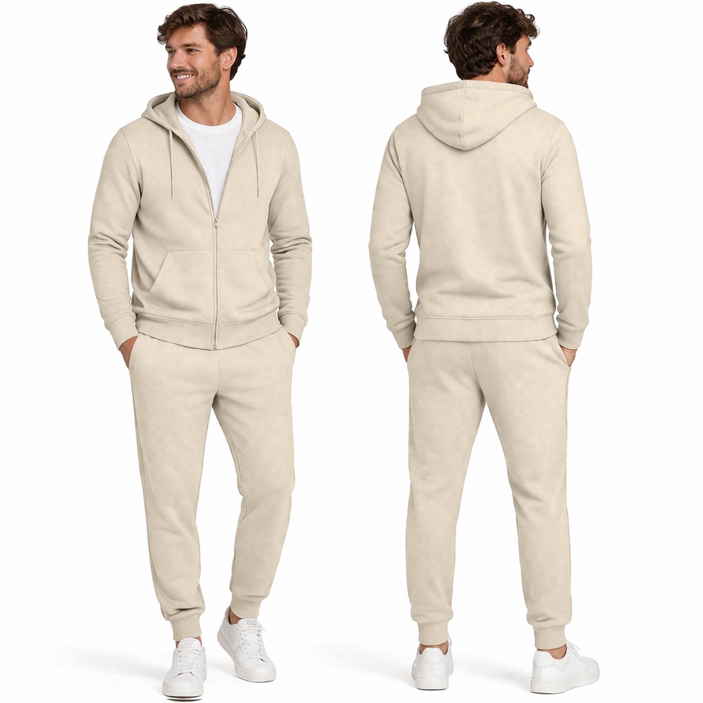 Men's French Terry Hoodie & Jogger Set (Sizes, S - 3XL)