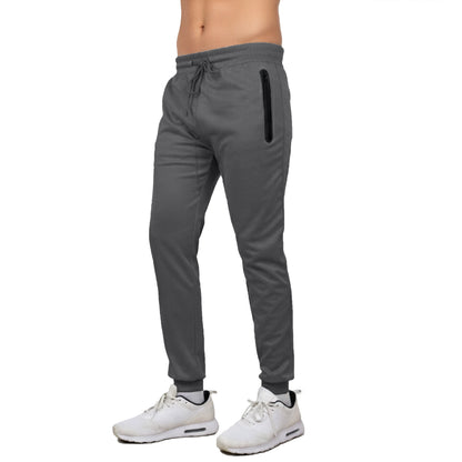 Men's Performance Tech Joggers Sweatpants With Heat Seal Zipper Side Pockets (Sizes: S-2XL)