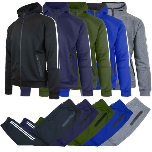Men's Tech Fleece Full Zip Tracksuits 2 Piece Sets Athletic Jogging Outfit (S-3XL)