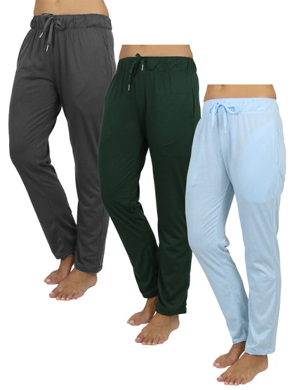 Women's 3-Pack Loose Fit Classic Lounge Pants (Sizes, S-3XL)
