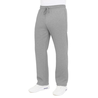 Men's Classic Heavyweight Fleece Sweatpants with Open Bottom (S-3XL)