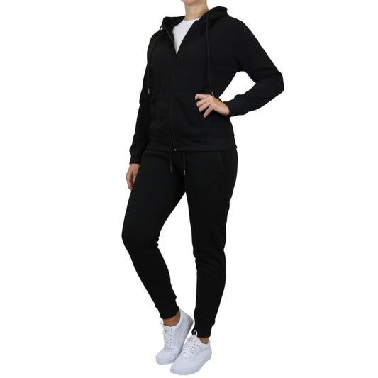 Women's Fleece-Lined Full-Zip Hoodie & Jogger 2-Piece Set
