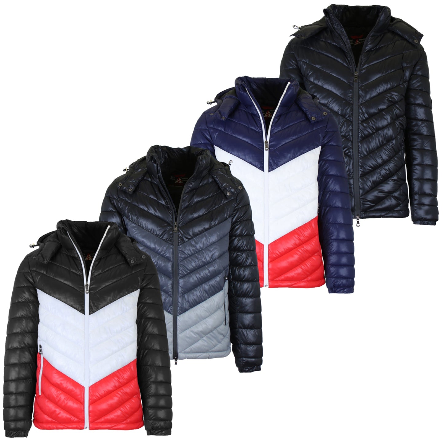 Men's Heavyweight Quilted Hooded Puffer Bubble Jacket (Sizes, S to 2XL)