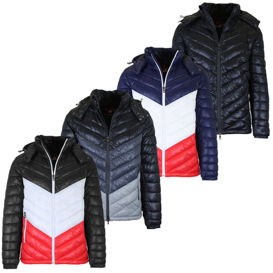 Men's Heavyweight Quilted Hooded Puffer Bubble Jacket (Sizes, S to 2XL)