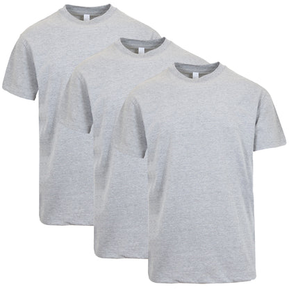 3-Pack Men's Short Sleeve Crew Neck Cotton Teen (Sizes, M - 3XL)