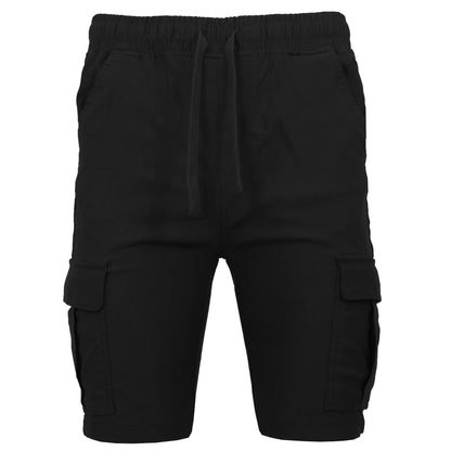 Men’s Flex Cargo Shorts with Elastic Waistband and Drawstring – Comfortable Fit with 6 Pockets and Stretch Fabric (S-2XL)
