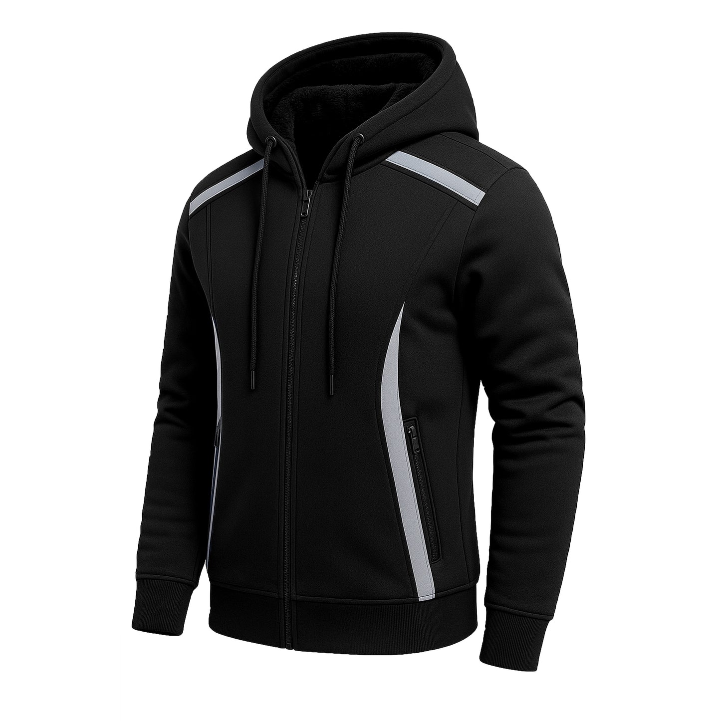 Men's Heavyweight Sherpa Fleece-Lined Full Zip Classic Tech Hoodie