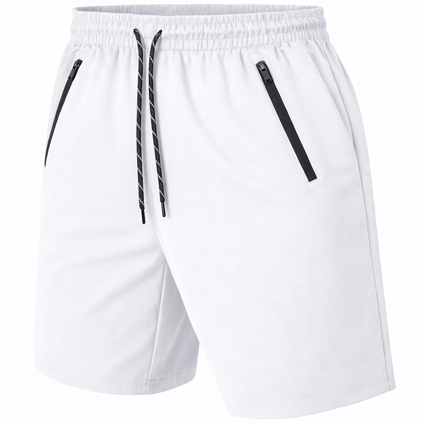 Men's Performance Training Shorts With Zipper Pockets (Sizes, S to 2XL)