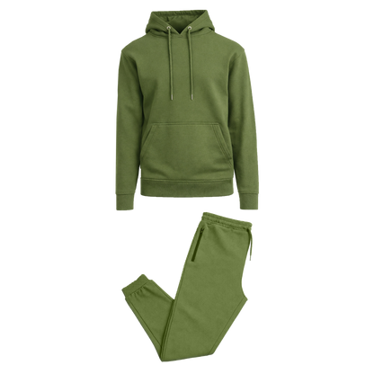 Men’s Soft Fleece Cotton Blend Pullover Hoodie & Sweatpants Jogging Set