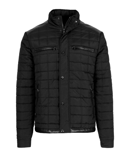 Men's Lightweight Quilted Jacket with Synthetic Trim Design (Sizes, S-2XL)
