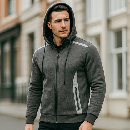 Men's Heavyweight Sherpa Fleece-Lined Full Zip Classic Tech Hoodie