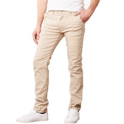 Men's Flat Front Stretch Chino Pants (Sizes- 30 to 44) New