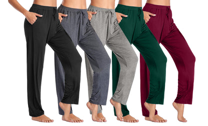 Women's 3-Pack Loose Fit Classic Lounge Pants (Sizes, S-3XL)