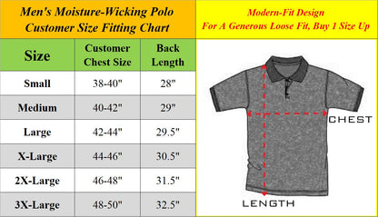 5-Pack Men's Short Sleeve Polo Shirts – Moisture-Wicking, Stretch Knit, Tagless, Regular Fit for All-Day Comfort