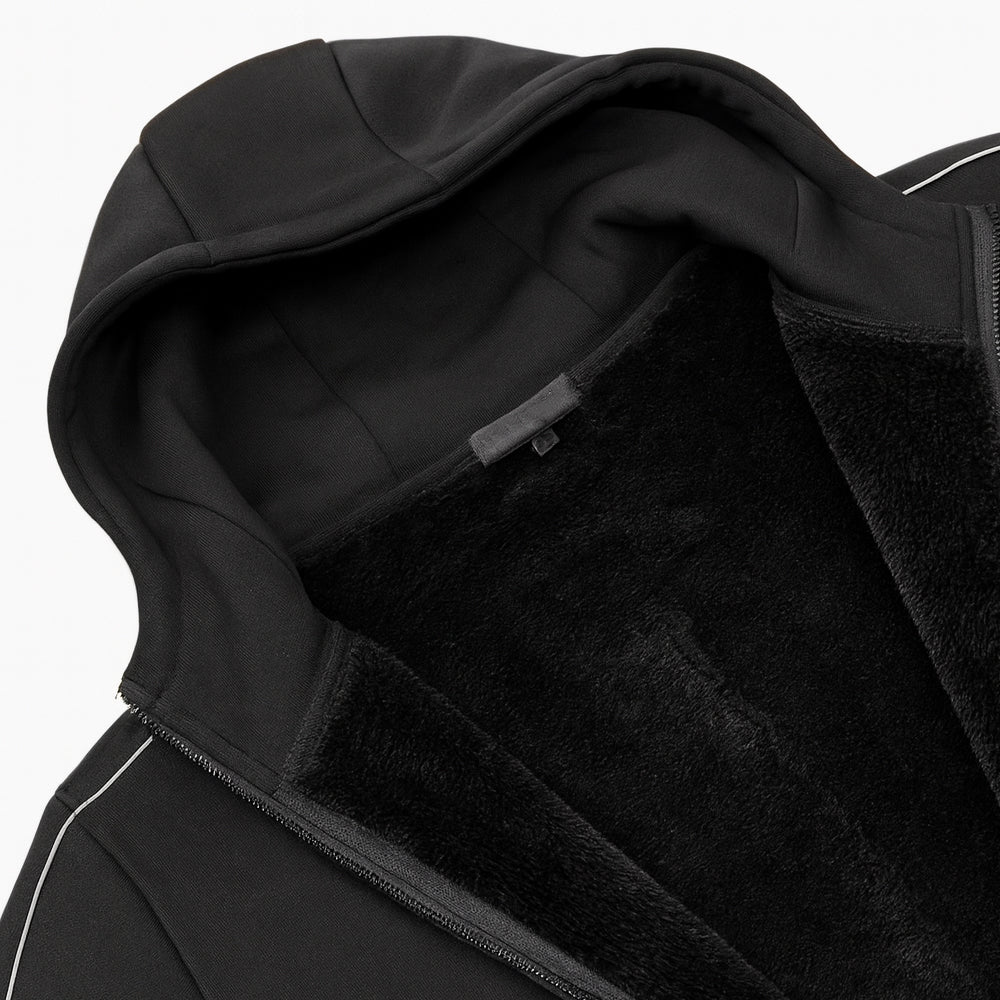 Men's Heavyweight Sherpa Fleece-Lined Full Zip Classic Tech Hoodie
