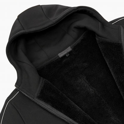 Men's Heavyweight Sherpa Fleece-Lined Full Zip Classic Tech Hoodie